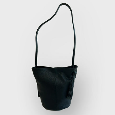 牛革レザー バケット ショルダー バッグ