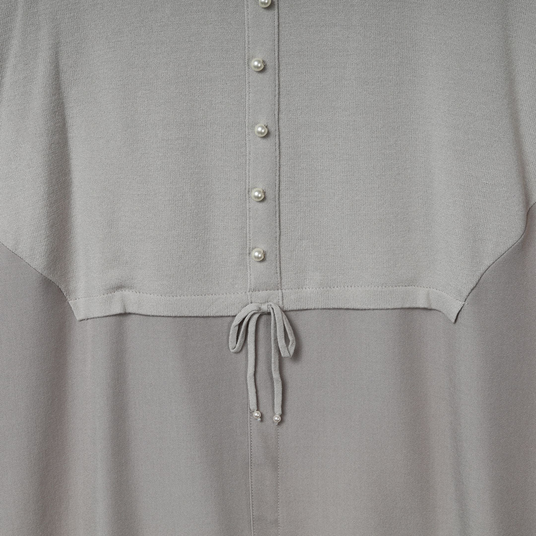 ✨銀座マギー✨黒と白のストライプ 半袖ひざ丈ワンピース✨美品✨ MAGGY - One-Piece（ワンピース）｜銀座マギー公式通販サイト