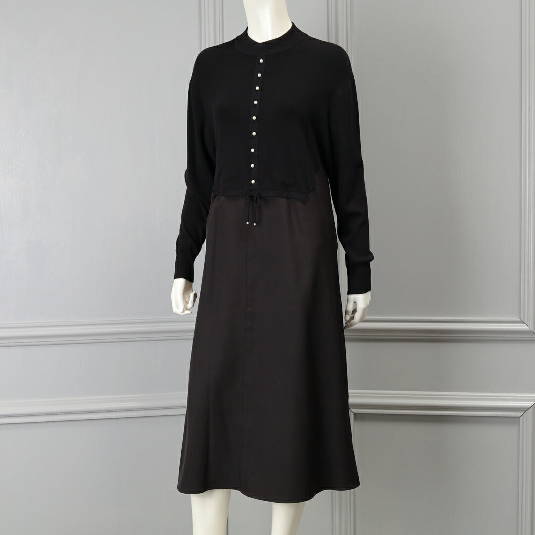 銀座マギー　スーパービューティー　レース　異素材　ワンピース　42 新品　タグ付 銀座マギー スーパービューティー レース 異素材 ワンピース 42