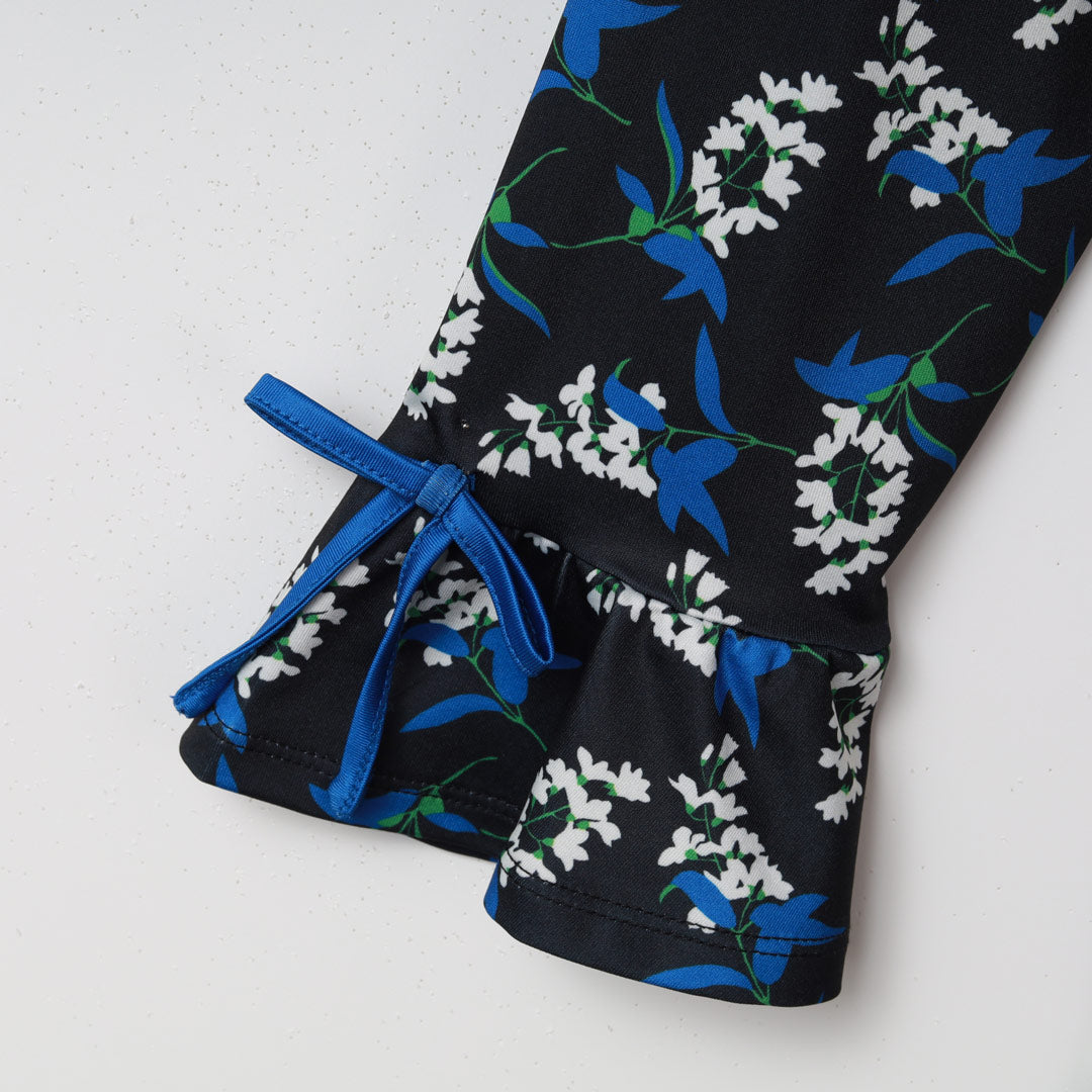 極美品 銀座maggy BINDA 水色 花柄 半袖 ひざ丈ワンピース 極美品 銀座maggy BINDA 水色 花柄 半袖 ひざ丈ワンピース