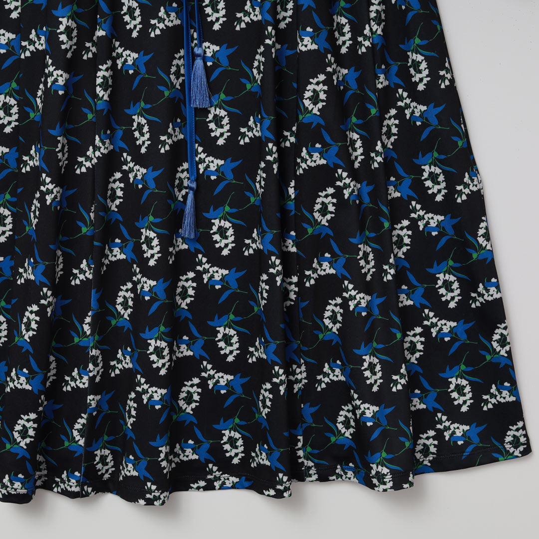 ブルー系 フラワー プリント ワンピース – 銀座マギー公式通販サイト