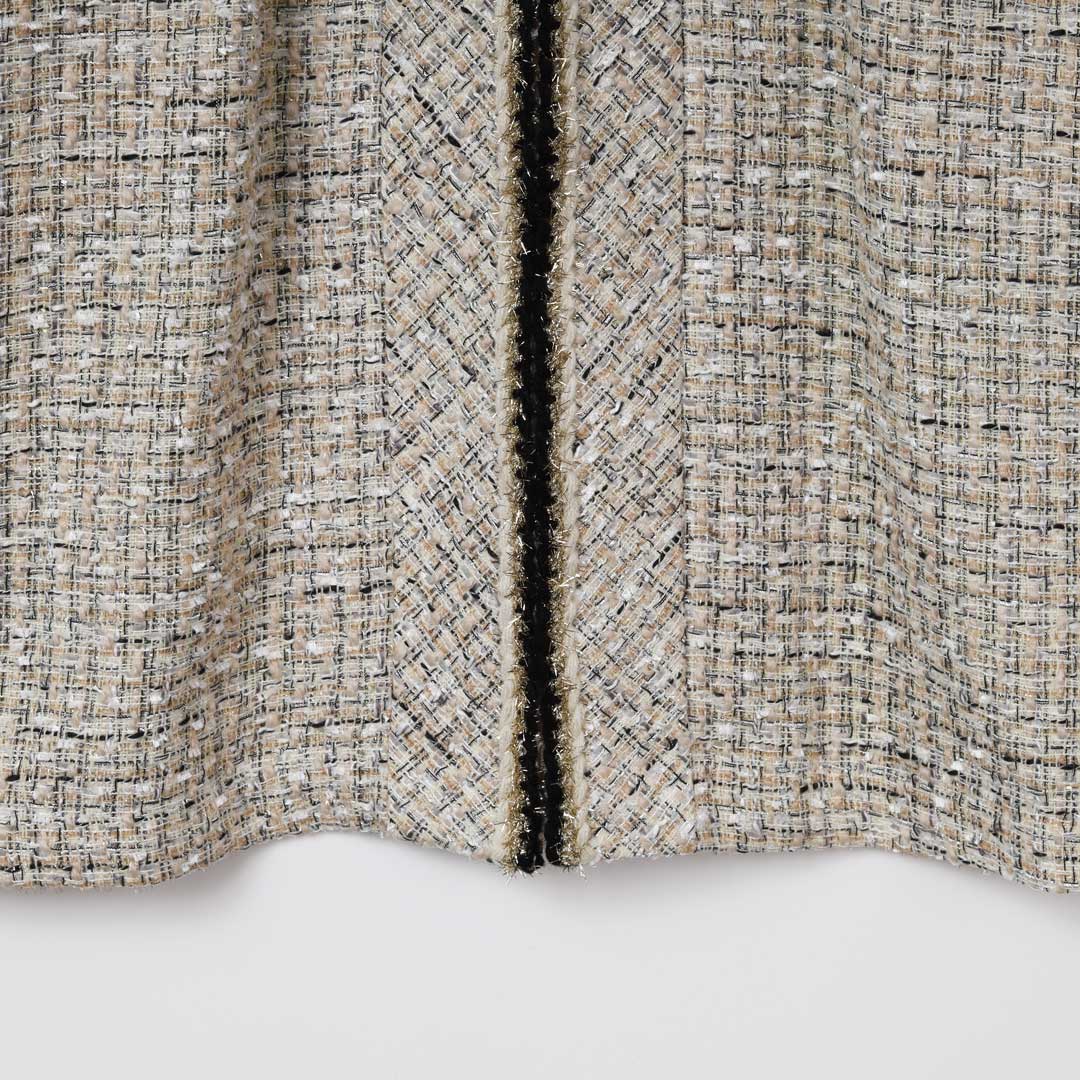 ツイード生地 ノーカラー ロング ジャケット – 銀座マギー公式通販サイト