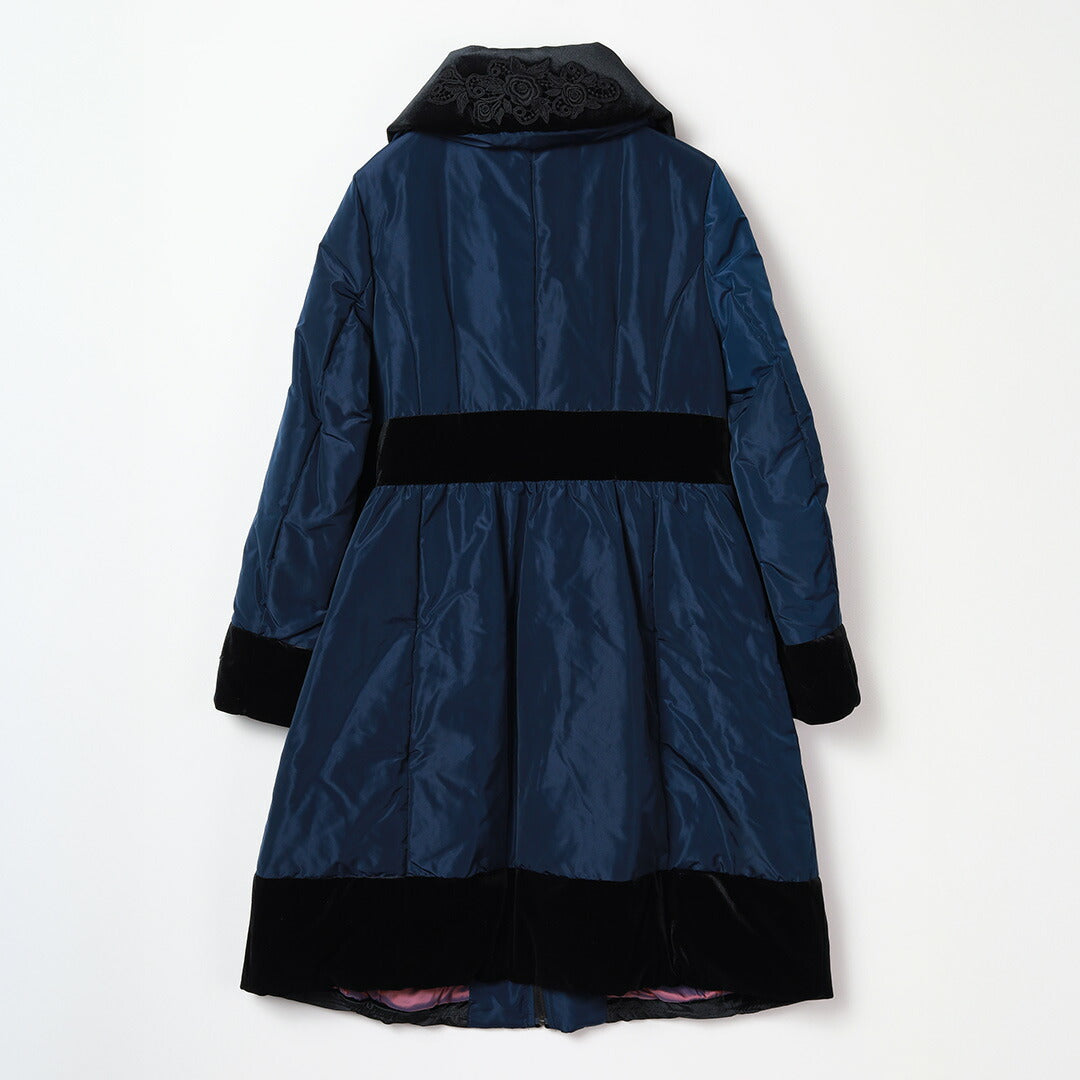 レース使いベロア切替ダウンコート – 銀座マギー公式通販サイト