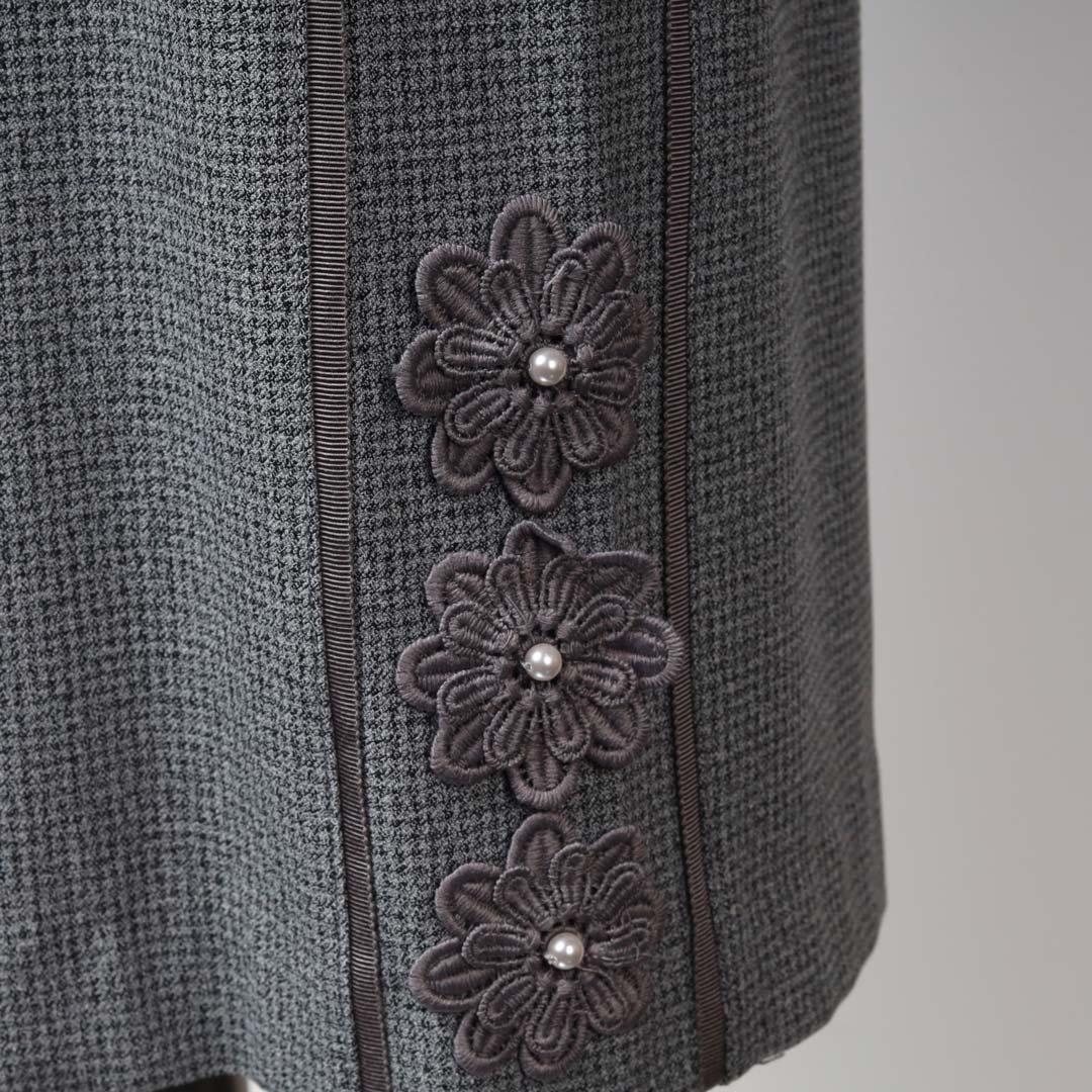 サイドレースモチーフ使いワイド系格子柄パンツ – 銀座マギー公式通販