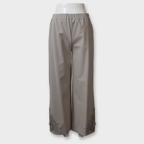サイドレースモチーフ付 ワイドパンツ