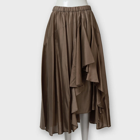 アシンメトリーフリル ギャザースカート