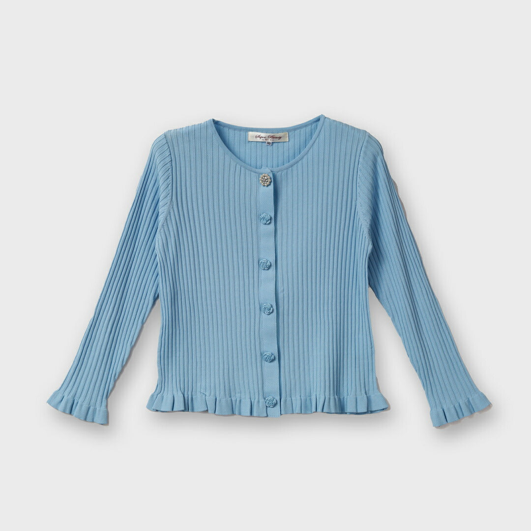 裾フリル リブ編み ニット カーディガン – 銀座マギー公式通販サイト