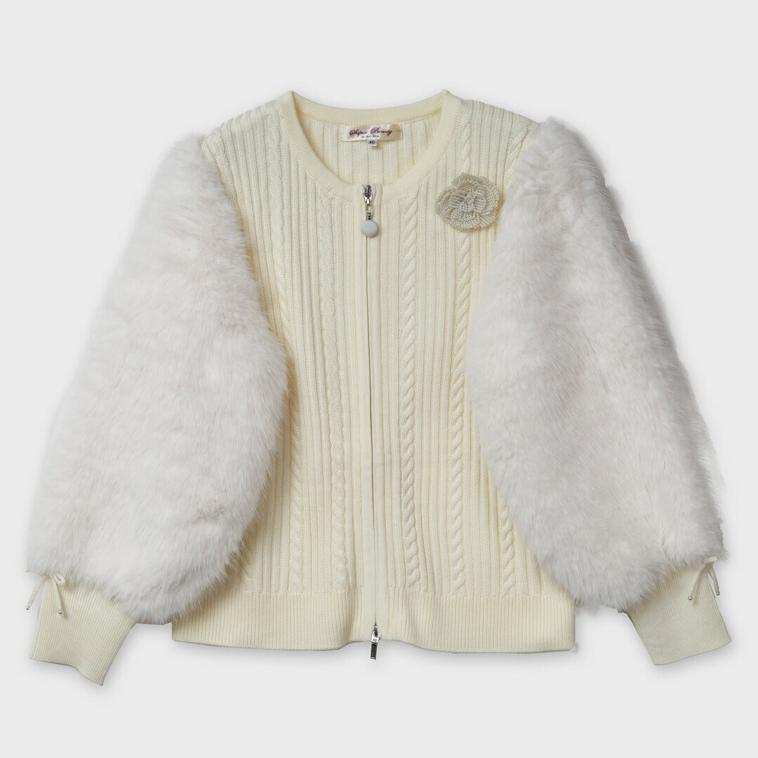 フェイクファー切替ジップアップニット – 銀座マギー公式通販サイト