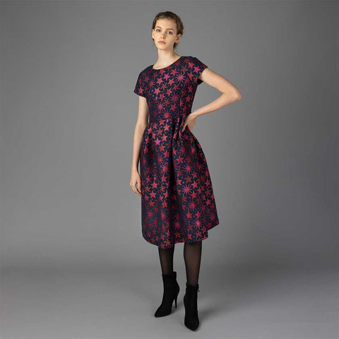 スタージャガードフレアワンピース