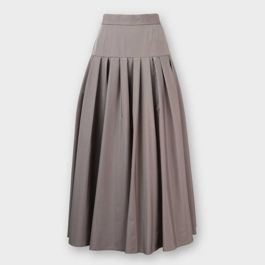 New Classic Elegance タフタロングプリーツスカート