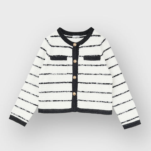 ツイードニットカーディガン