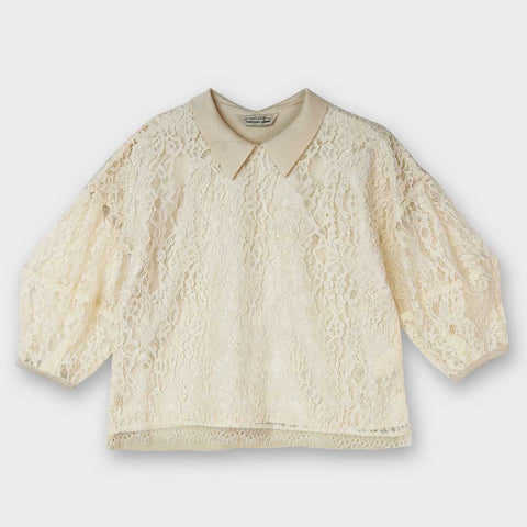 ミラノリブニット×レーストップス